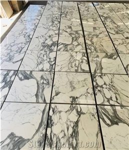 Layout Arabescato Carrara Bianco White Marble Floor Tiles