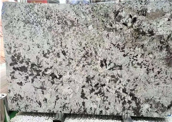 Luxury Brazil Swiss Alps White Granite Slab