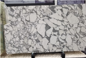 Luxury Italy Arabescato Bianco White Marble Slabs