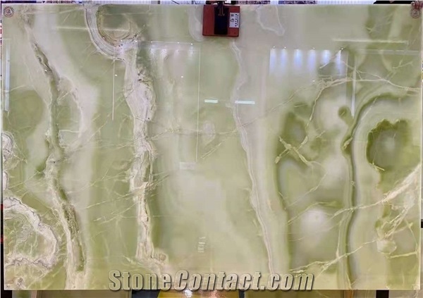 Pakistan Light Green Jade Onyx Stone Slab