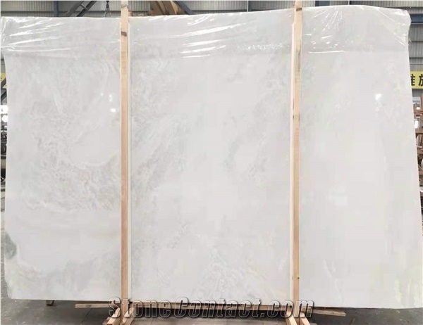 Polished Namibia Bianco White Marble Slab