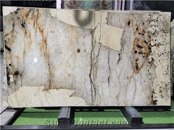 Polished Pandora White Granite Stone Slab