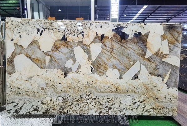 Polished Pandora White Granite Stone Slab