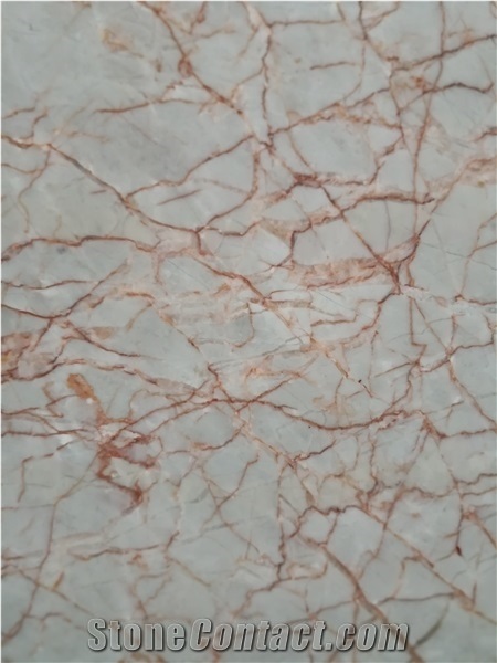 Polished Red Vein Grey Marble Slab