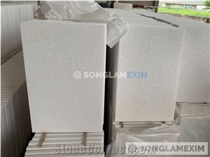 Premium White Crystal Marble Sanded Tiles