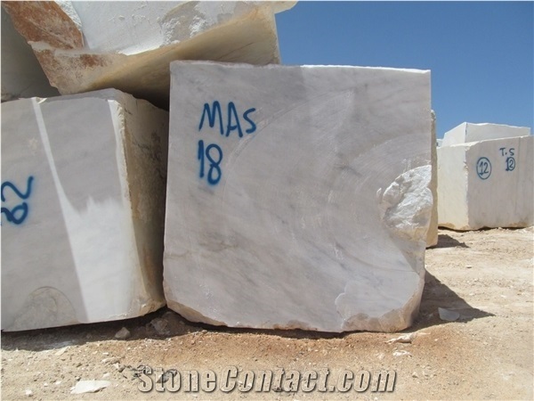 White Marble Blocks, Bianco Ibiza Marble Blocks