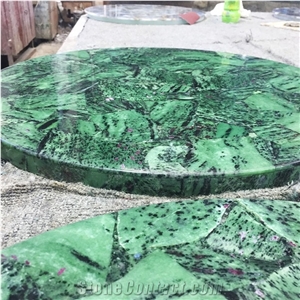 Green Ruby Zoisite Emerald Table Top