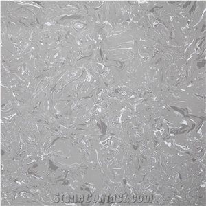 Dora Cloud Grey Artificial Marble Slab Wall Tile