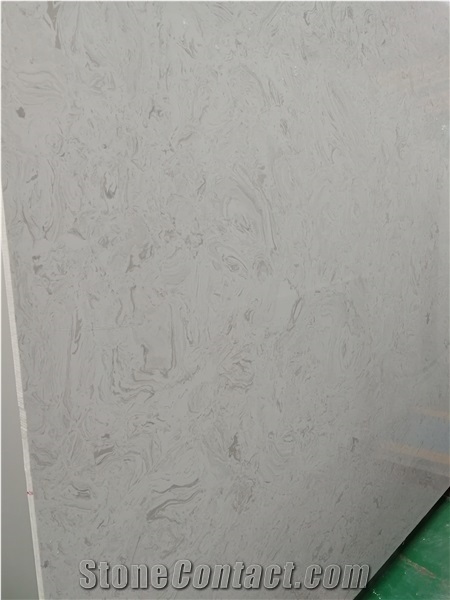 Silver Grey Artificial Marble Slab Surface Bathroom Top