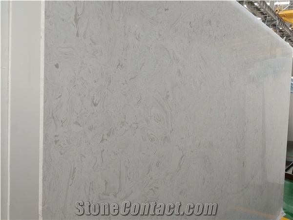 Silver Grey Artificial Marble Slab Surface Bathroom Top