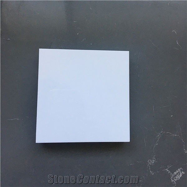 Super White Artificial Marble Slab for Table Vanity Top