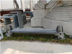 Carving Stone Garden Bench Grey Granite Outdoor Chairs