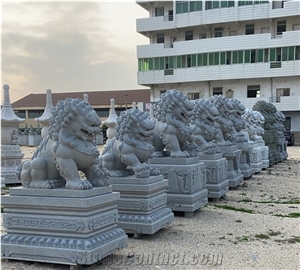 Top Quality Garden Lion Stone Carving Sculpture