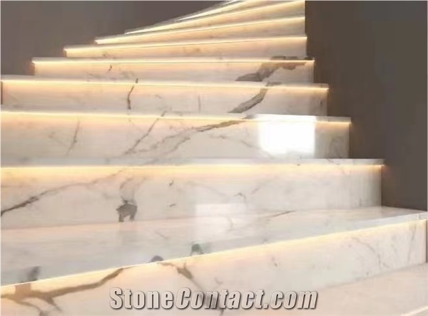 Calacatta Apuano Marble for Staircases