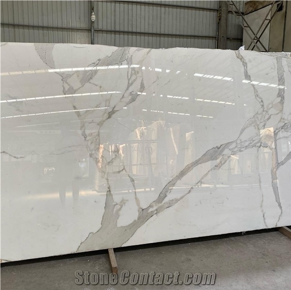Calacatta White Marble Combine with Honeycomb Panel