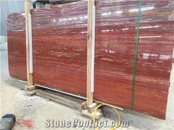 Iran Red Travertine for Walling Tiles