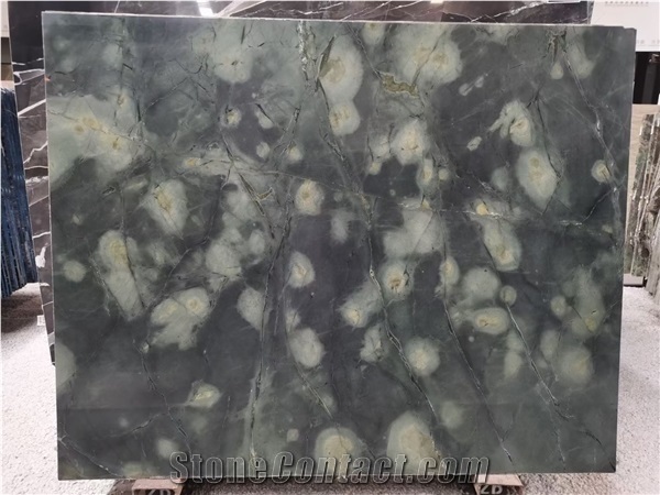 Peacock Green Marble for Dining Tops