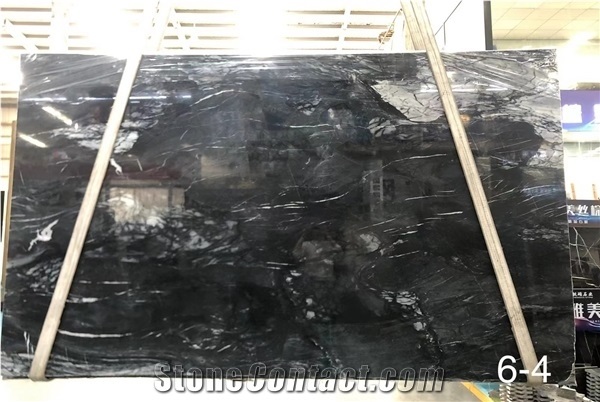 Wavy Black Marble for Wall Covering