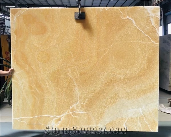 Yellow Web Onyx for Wall Cladding
