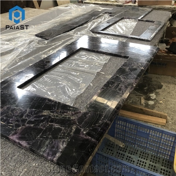 Backlit Semiprecious Stone Countertop & Vanity Top