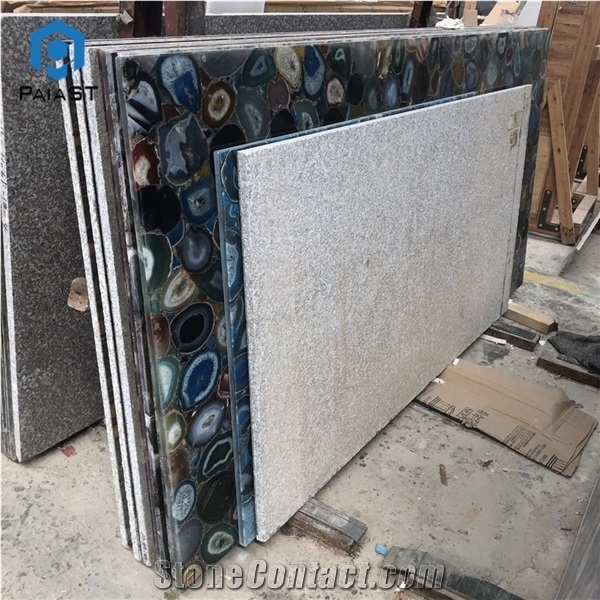 Backlit Semiprecious Stone Countertop & Vanity Top