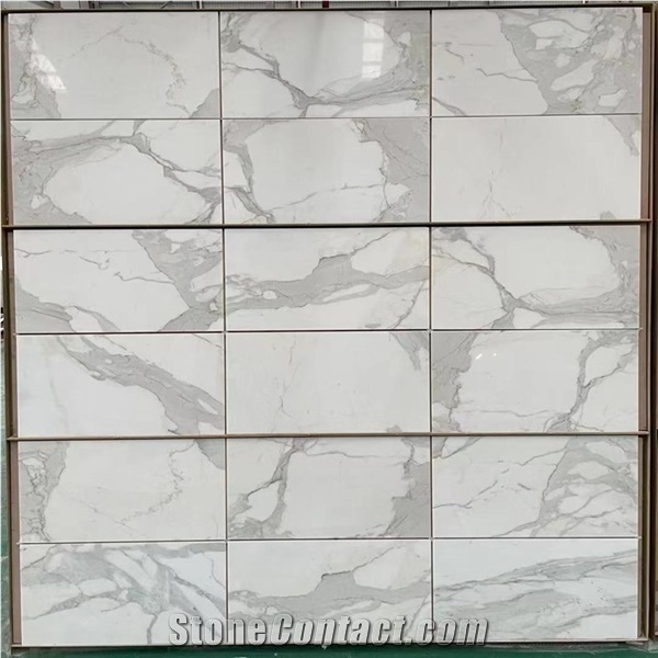 Calacatta Gold Marble Thin Tiles for Floor and Bathroom Wall
