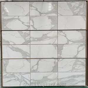 Calacatta Gold Marble Thin Tiles for Floor and Bathroom Wall