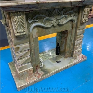 Custom New Design Onyx Fireplace for Home Decor