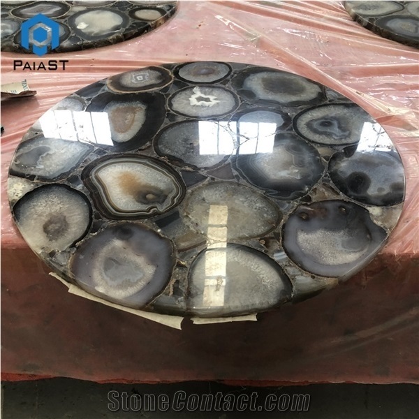 Luxury Agate Round Coffee Tabletops
