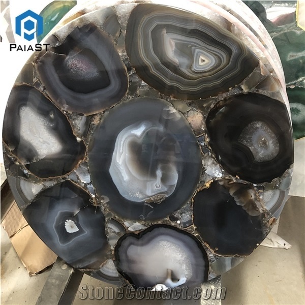 Luxury Agate Round Coffee Tabletops