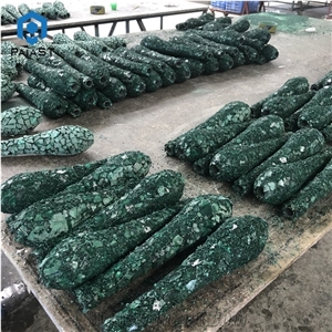 Peacock Green Agate Semiprecious Stone Vases