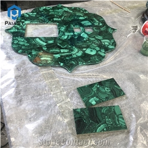 Peacock Green Agate Semiprecious Stone Vases