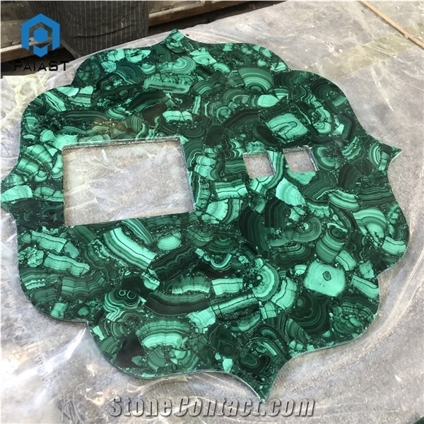 Peacock Green Agate Semiprecious Stone Vases