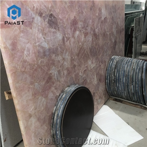 Pink Agate Semiprecious Stone Slabs & Tiles