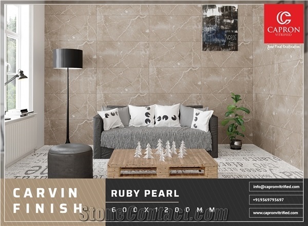 Carvin Finish 600x1200 Mock up 1 Ceramic Tiles