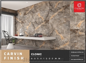 Carvin Finish 600x1200 Mock up 2 Glazed Ceramic Tile