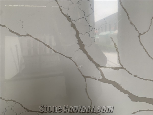 Calacatta Laza White Quartz Slabs and Solid Surface Stone