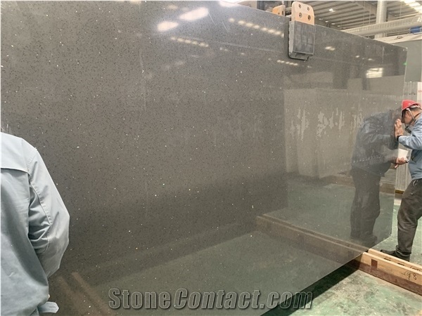 Grey Artificial Quartz Slabs and Engineer Surface Stone