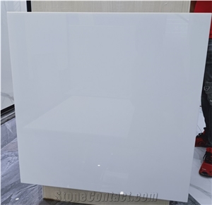 Pure White Nano Crystallized Glass Slabs,Tile