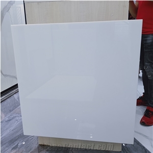 Pure White Nano Crystallized Glass Slabs,Tile