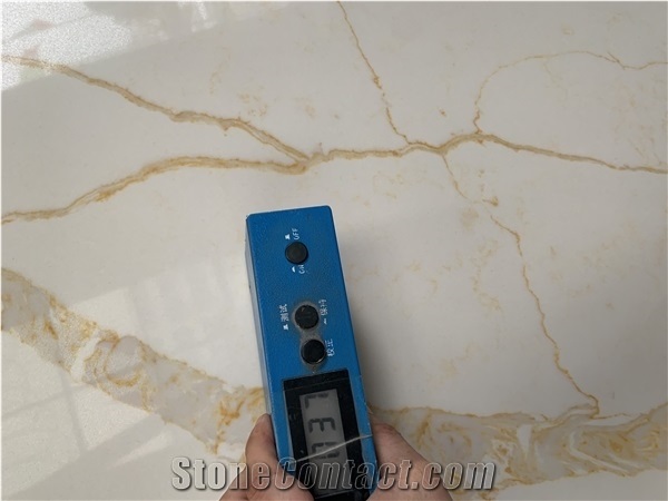 Quartz Stone Calacatta Marble Looking Slab For Kitchen