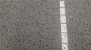 Spark Grey Start Grey with Mirror Quartz Stone Slab Surface
