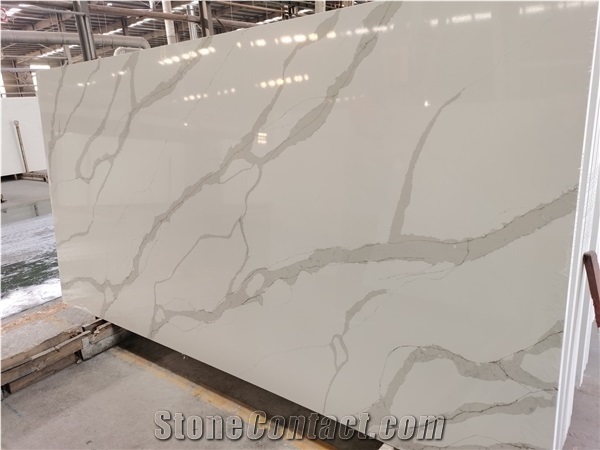 Wholesales White Calacatta Quartz Stone for Vanity Top