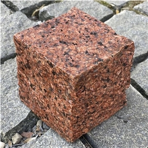 Maple Red Granite Cobble Stone, Paving Stones
