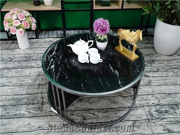 Black Granite Tea Table T02/ Table Top/ Vietnam Stone