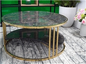 Golden Black Marble Tea Table T03/ Table Top/ Vietnam Stone