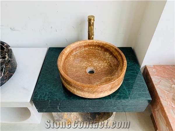 Round Marble Lavabo/Stone Sink/Wash Basin