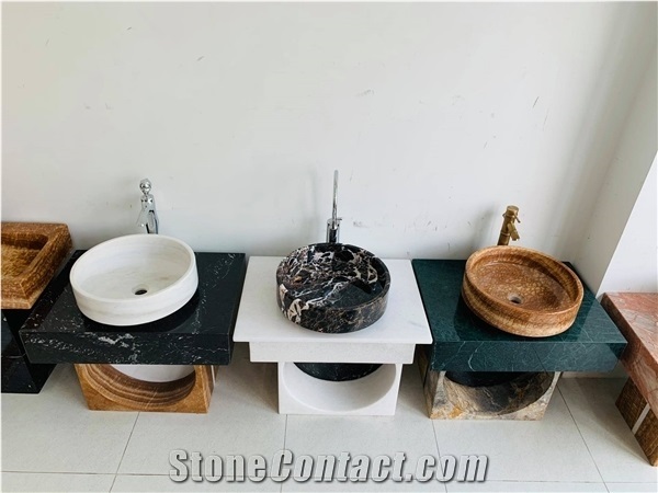Round Marble Lavabo/Stone Sink/Wash Basin