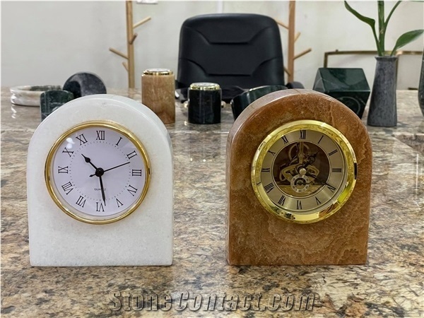 Stone Alarm Clock/Stone Clock/ Marble Stone Table Clock