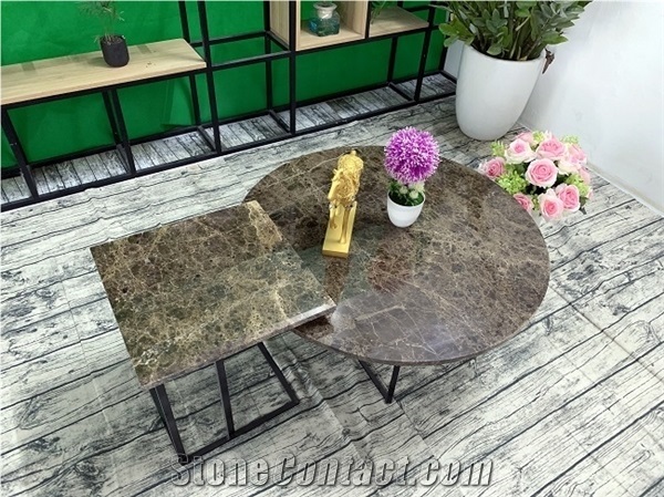 Tea Table T10/ Marble Table Top/ Vietnam Stone